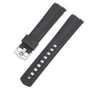 CEKGDB Correas de reloj de silicona de goma flúora con extremo curvado para Omega New Seamaster 300 Universe 007 20 mm 22 m, correa suave para hombre, 20mm, Ágata