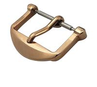 CEKGDB Hebilla de acero inoxidable 316L para IWC Pilot Mark Portugieser, correa de cuero de goma de oro rosa, cierre plegable, 18mm, Ágata