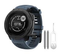 CEKGDB Para Garmin Instinct Band, correa de reloj de repuesto de silicona suave Compatible con Instinct 2/Solar/Tactical WatchBand(A-slate)