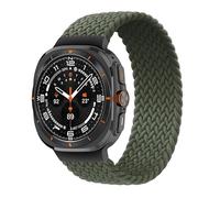 CEKGDB Para Samsung Galaxy watch Ultra Correa 47mm Accesorios Deporte Nylon trenzado solo loop correa pulsera Galaxy watch 7 Ultra band(Inverness Green,M)