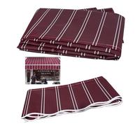 CekoCk Recambio de Tela para Toldo de Jardín Retráctil - Poliéster Impermeable Lona para Exterior - Protección Solar para Cubierta Patio Playa (Tamaño: 5x3m, Color: Rayas)