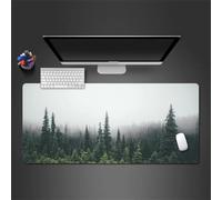 Cekog Alfombrilla de ratón para Juegos 1200x600x2mm Alfombrilla ratón,Bosque de Niebla Verde XXL Alfombrilla de Ratón de Gran Tamaño,Base de Goma Antideslizante,Adecuada para Jugadores,PC y portátil