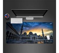 Cekog Alfombrilla de ratón para Juegos 1200x600x2mm Alfombrilla ratón,Vista de la Iglesia XXL Alfombrilla de Ratón de Gran Tamaño,Base de Goma Antideslizante,Adecuada para Jugadores,PC y portátil