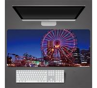 Cekog Alfombrilla de ratón para Juegos,300x600x2mm Alfombrilla ratón,Noche de la Noria XXL Alfombrilla de Ratón de Gran Tamaño,Base de Goma Antideslizante,Adecuada para Jugadores,PC y portátil