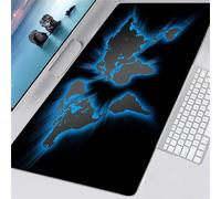 Cekog Alfombrilla de ratón para Juegos,300x700x2mm Alfombrilla ratón,Mapa del Mundo Azul XXL Alfombrilla de Ratón de Gran Tamaño,Base de Goma Antideslizante,Adecuada para Jugadores,PC y portátil
