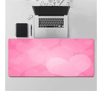 Cekog Alfombrilla de ratón para Juegos,400x700x2mm Alfombrilla ratón,Amor Rosa XXL Alfombrilla de Ratón de Gran Tamaño,Base de Goma Antideslizante,Adecuada para Jugadores,PC y portátil