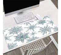 Cekog Alfombrilla de ratón para Juegos 800x300x2mm Alfombrilla ratón,Copo de Nieve XXL Alfombrilla de Ratón de Gran Tamaño,Base de Goma Antideslizante,Adecuada para Jugadores,PC y portátil