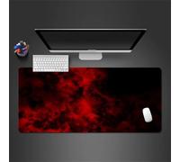 Cekog Alfombrilla de ratón para Juegos 800x300x3mm Alfombrilla ratón,Humo Rojo XXL Alfombrilla de Ratón de Gran Tamaño,Base de Goma Antideslizante,Adecuada para Jugadores,PC y portátil