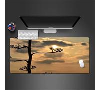 Cekog Alfombrilla de ratón para Juegos 800x300x3mm Alfombrilla ratón,Puesta de Sol Luna Árbol XXL Alfombrilla de Ratón de Gran Tamaño,Base de Goma Antideslizante,Adecuada para Jugadores,PC y portátil