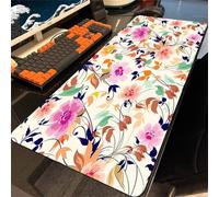 Cekog Alfombrilla de ratón para Juegos 900x400x3mm Alfombrilla ratón,Floral XXL Alfombrilla de Ratón de Gran Tamaño,Base de Goma Antideslizante,Adecuada para Jugadores,PC y portátil