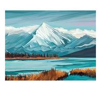 Cekog Pintar por Numeros Adultos - Pintura por NúMeros Con Pinceles y Pinturas Decoraciones,Paint by Numbers Kit,Cuadros por Numeros Lienzo Pintura con Numeros - paisaje de iceberg 40x50cm con Marco