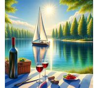 Cekog Romantic Moments Diamond Art Kits for Adults,5D Peaceful Diamond Painting Kits for Beginner DIY Round Full Drill Embroidery Cross Stitch Diamond Dots Craft for Home Wall Decor Gifts 50x50 cm