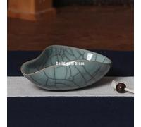 Celadon Cha He Kung Fu - Recipiente de presentación de té, cajas de té de porcelana, platillo, accesorios de té, ceremonia de té, juego de té de viaje para amantes del té (C)