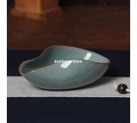 Celadon Cha He Kung Fu - Recipiente de presentación de té, cajas de té de porcelana, platillo, accesorios de té, ceremonia de té, juego de té de viaje para amantes del té (B)