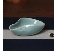 Celadon Cha He Kung Fu - Recipiente de presentación de té, cajas de té de porcelana, platillo, juego de té, accesorios, ceremonia de té, juego de té de viaje para amantes del té (E)