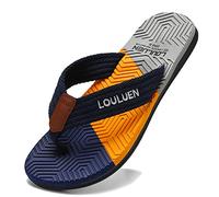CELANDA Chanclas Hombre Sandalias De Punta Descubierta Verano Flip Flops Antideslizante Cómodo Sandalias de Piscina Beach, B Azul oscuro,47 EU