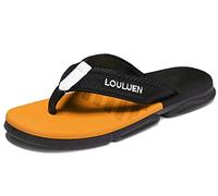 CELANDA Chanclas Hombre Sandalias De Punta Descubierta Verano Flip Flops Antideslizante Cómodo Sandalias de Piscina Beach, A Amarillo 45 EU