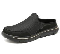 CELANDA Zuecos de Cálido para Mujer Hombre Otoño Confortable Zapatillas de Casa Mules Antideslizante Ligero Planos Zapatos Pantuflas Casual Negro-B 41 EU