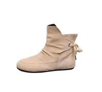 Celanisai Botas de goma para mujer, botines de caña corta para mujer, clásicas, botas de cuña, botas negras, botas de equitación, botas de invierno, botas de nieve, O beige., 39
