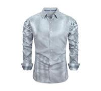 Celanisai Camisa tradicional para hombre, Oktoberfest, camisa vintage a cuadros cuadros de Múnich, camisa vaquera, corte ajustado, camisa de verano, ligera, informal, transpirable, cómoda, O Verde, XS