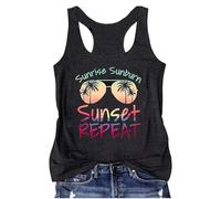 Celanisai Camiseta de tirantes para mujer, estilo occidental, vintage, sin mangas, cuello redondo, tops básicos, ligeros, cómodos, para el tiempo libre, para el día a día, camisetas interiores suaves
