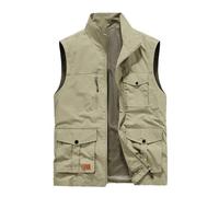 Celanisai Chaleco de trabajo para hombre, verano, exterior, chaleco de pesca, con varios bolsillos, trekking, senderismo, pesca, camping, safari, ocio, bicicleta, chaleco cortavientos, chaleco ligero