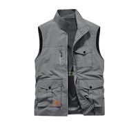 Celanisai Chaleco de trabajo para hombre, verano, exterior, chaleco de pesca, con varios bolsillos, trekking, senderismo, pesca, camping, safari, ocio, bicicleta, chaleco cortavientos, chaleco ligero