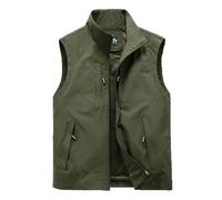 Celanisai Chaleco de verano para hombre, ligero, para exteriores, con bolsillos, trekking, pesca, camping, fotografía, chaleco de trabajo, transpirable, para el tiempo libre, caza, senderismo, pesca