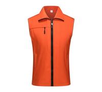 Celanisai Chaleco softshell para hombre, chaleco de trabajo al aire libre, chaleco de pesca ligero de verano, chaleco deportivo transpirable a prueba de viento, chaqueta de solapa sin mangas para