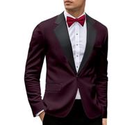 Celanisai Chaqueta de esmoquin para hombre, que realza la figura, chaqueta de traje, chaqueta de boda, blazer de un botón, vestido ajustado, para otoño, holgado, traje de ocio, traje formal, moda
