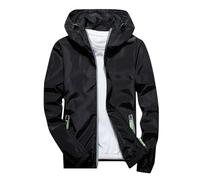 Celanisai Chubasquero para bicicleta con capucha para hombre, impermeable, protección solar, plegable, ultraligera, chaqueta para exteriores, transpirable, fina, petróleo, chaqueta de verano, poncho
