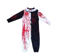Celanisai Disfraz de terrifier para niños, disfraz de terrifier, vestido de payaso, vestido de cosplay con manchas de sangre, negro y blanco, disfraz de payaso para Halloween, carnaval, casas