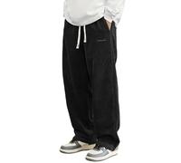 Celanisai Pantalones de pana para hombre Baggy Pantalones japoneses Otoño Invierno Harem Pantalones casuales Hombres Pantalones de pana sueltos con cordón Otoño Invierno Cintura elástica Pantalones de