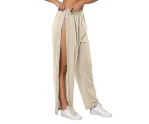 Celanisai Pantalones de rehabilitación para mujer con cremallera Pantalones para arrancar abertura lateral Pantalones pacientes después de las operaciones Ropa adaptable con bolsillos Pantalones