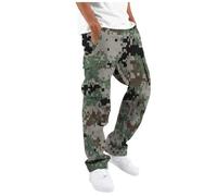Celanisai Pantalones de senderismo para hombre, diseño de camuflaje, elásticos, para exteriores, clásicos, holgados, cómodos, para el tiempo libre, el día a día, con varios bolsillos, pantalones