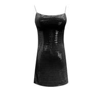 Celanisai Vestido de fiesta para mujer, sexy, brillante, espagueti, vestido de lentejuelas, espalda descubierta, sin mangas, minivestido de noche con tirantes delgados, vestido envolvente, vestido de