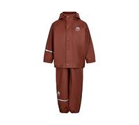 Celavi Basic Rainwear Set-Solid PU Chaqueta para Lluvia, marrón, 110 Unisex niños