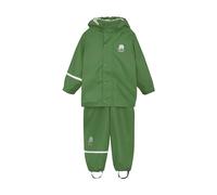 CeLaVi Basic Rainwear Set-Solid PU Chaqueta para Lluvia, ELM Green, 119/127 cm/6-7 años Unisex Adulto