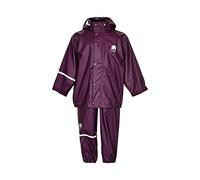 CeLaVi Conjunto de Lluvia 100% Impermeable para Niños - Chaqueta y Pantalón de Lluvia de PU, Ropa de Lluvia para Exterior Cortavientos para Niños y Niñas