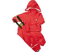 CeLaVi Conjunto de Lluvia 100% Impermeable para Niños - Chaqueta y Pantalón de Lluvia de PU, Ropa de Lluvia para Exterior Cortavientos para Niños y Niñas
