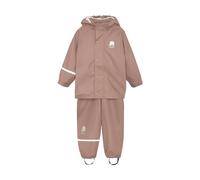 CeLaVi Conjunto de Lluvia 100% Impermeable para Niños - Chaqueta y Pantalón de Lluvia de PU, Ropa de Lluvia para Exterior Cortavientos para Niños y Niñas