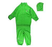 CeLaVi Niños Zweiteiliger Regenanzug In Vielen Farben Chaqueta Impermeable Not Applicable, Verde (Grün 974), 92 (Talla del Fabricante: 90)