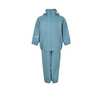 CeLaVi Rainwear Ser-Recycle PU Chaqueta de Lluvia, Azul Humo, 140 Unisex Niños