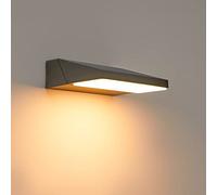 CELAVY Aplique LED Exterior - Lámpara Moderna 11W, IP65 Impermeable, 2700K Blanco Cálido, Aluminio, Ángulo Ajustable, Gris