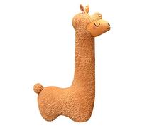 Celawork Peluche de alpaca con cuello largo, peluche de alpaca suave, peluche de alpaca, lindo peluche de alpaca, almohada de alpaca, cojín de sofá, muñecas rellenas (marrón, 75 cm)