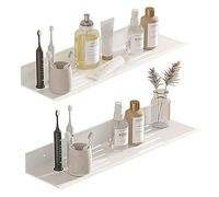 Celbon 40 cm Estantería Baño Blanco Estantes De Baño Sin Perforación Estante de Ducha Cesta de Ducha de Acero inoxidable Para Cocina y Baño-2 Piezas