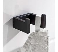 Celbon Portarrollos de papel higiénico SUS304 Soporte de acabado de cromo de acero inoxidable Soporte de papel de seda montado en la pared para inodoro Negro Gancho de toalla