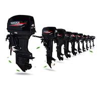 CELCUT - Motor fueraborda de 2/4 tiempos para barco de pesca, motor de gasolina para bote inflable, hélice, hélice, refrigeración por agua (2 tiempos 40 CV)