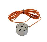 Celda de carga de botón de 0 a 2000 kg, sensor de fuerza de compresión, 1,0 a 2,0 mV/V, transductor de pesaje de alta precisión de acero inoxidable para medir fuerza(3T)