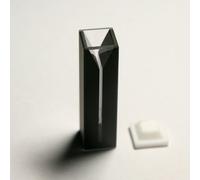 Celda de flujo de microcuarzo con cubierta de PTFE: recorrido de luz de 10 mm, volumen de 0,4 ml, ranura de 1 mm for detección de luz parásita baja